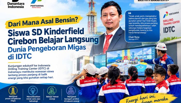 Tak Sekadar dari Buku, Siswa SD Kinderfield Cirebon Belajar Langsung Dunia Pengeboran Migas di IDTC