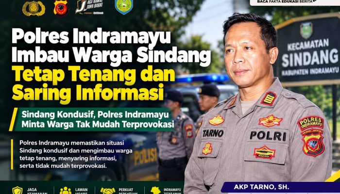 Polres Indramayu Imbau Warga Sindang Tetap Tenang dan Saring Informasi