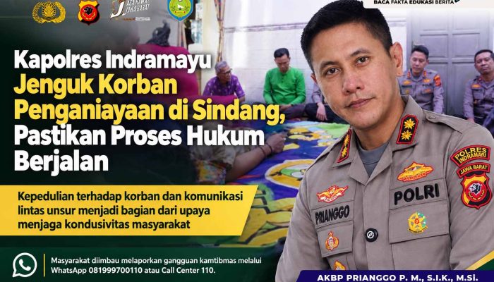 Kapolres Indramayu Jenguk Korban Penganiayaan di Sindang, Pastikan Proses Hukum Berjalan