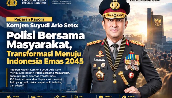 Paparan Kapolri Komjen Suyudi Ario Seto: Polisi Bersama Masyarakat, Transformasi Menuju Indonesia Emas 2045