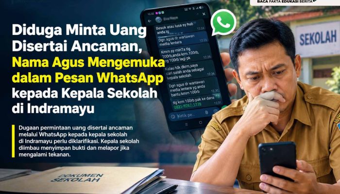 Diduga Minta Uang Disertai Ancaman, Nama Agus Mengemuka dalam Pesan WhatsApp kepada Kepala Sekolah di Indramayu