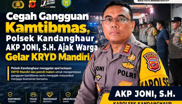 Cegah Gangguan Kamtibmas, Polsek Kandanghaur AKP Joni, S.H.  Ajak Warga Gelar KRYD Mandiri