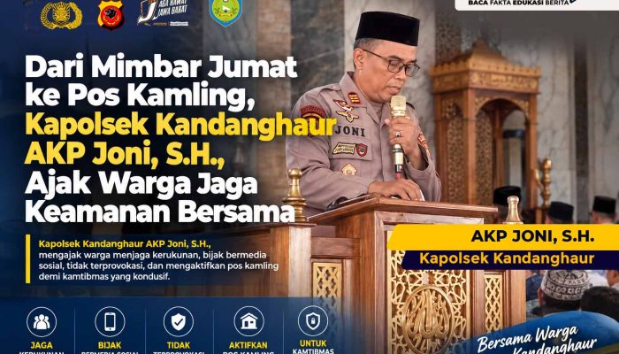 Dari Mimbar Jumat ke Pos Kamling, Kapolsek Kandanghaur AKP Joni, S.H., Ajak Warga Jaga Keamanan Bersama