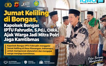Jumat Keliling di Bongas, Kapolsek Bongas IPTU Fahrudin, S.Pd.I., CHRA., Ajak Warga Jadi Mitra Polri Jaga Kamtibmas
