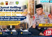 Jumat Keliling di Kandanghaur, Kapolsek Kandanghaur AKP Joni, S.H., Ajak Warga Jaga Kamtibmas dan Kenali Layanan 110