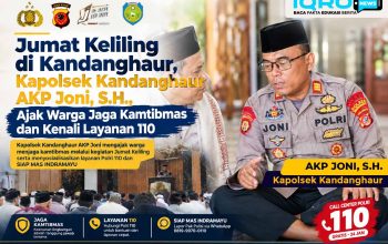 Jumat Keliling di Kandanghaur, Kapolsek Kandanghaur AKP Joni, S.H., Ajak Warga Jaga Kamtibmas dan Kenali Layanan 110